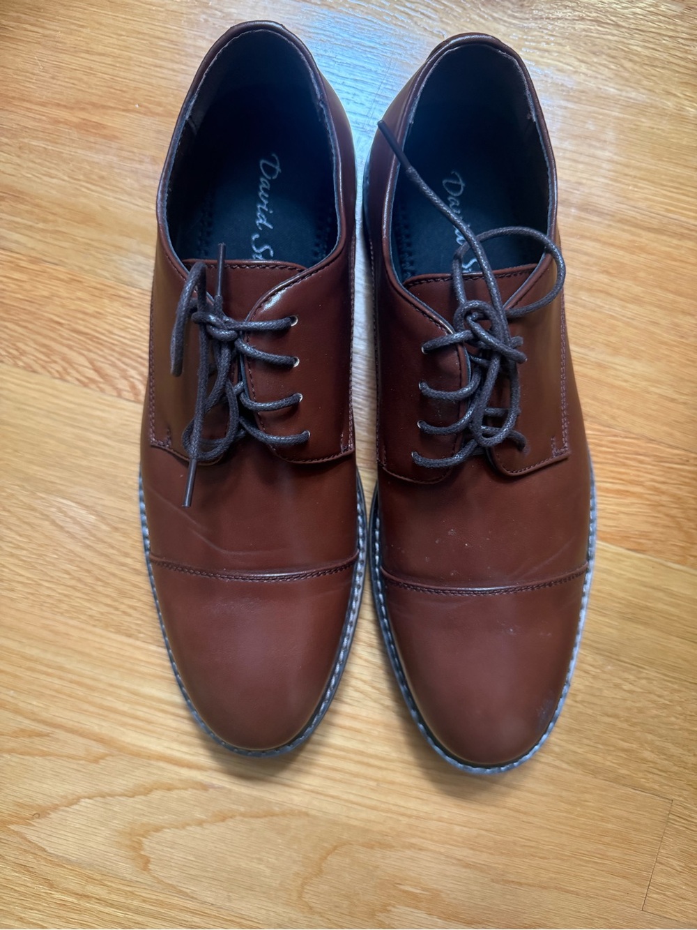 Men's Brown Leather Lace-Up Dress Shoes